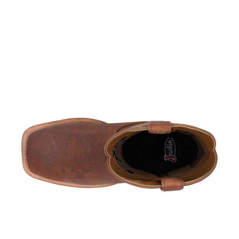 Load image into Gallery viewer, Justin Outlaw 11 Inch Wide Square Toe Rustle Chestnut
