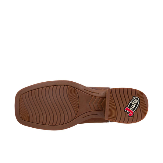 Justin Outlaw 11 Inch Wide Square Toe Rustle Rustic Amber