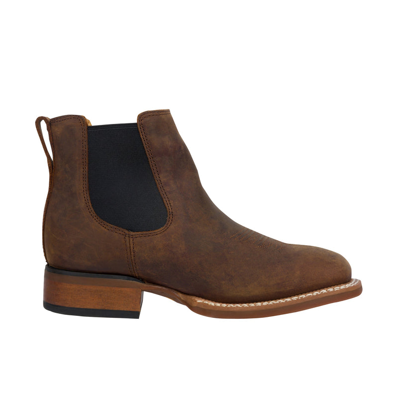 Load image into Gallery viewer, Justin Cray Buck 6 Inch Western Wide Square Toe Brown
