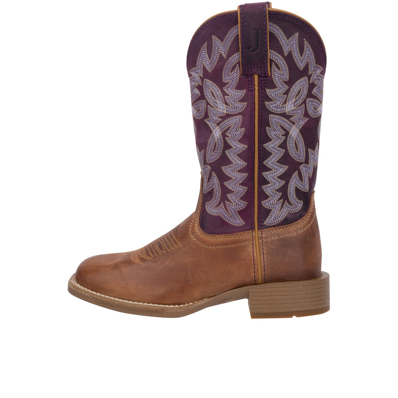 Load image into Gallery viewer, Justin Womens Ashtyn 11 Inch Western Wide Square Toe Chestnut (Tan)
