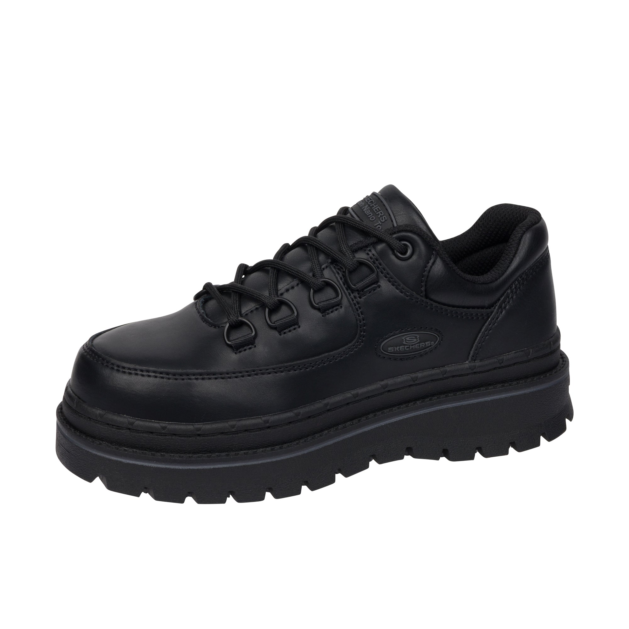 Skechers Womens Jammers - Tepin Carbon Toe Black – Shoeteria