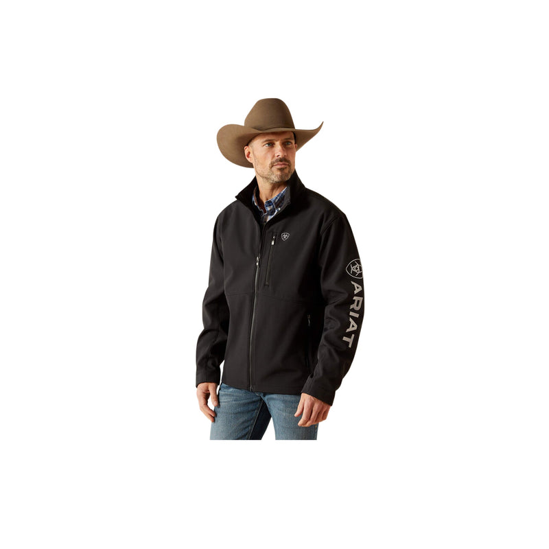 Load image into Gallery viewer, Ariat Logo Softshell Jacket Black
