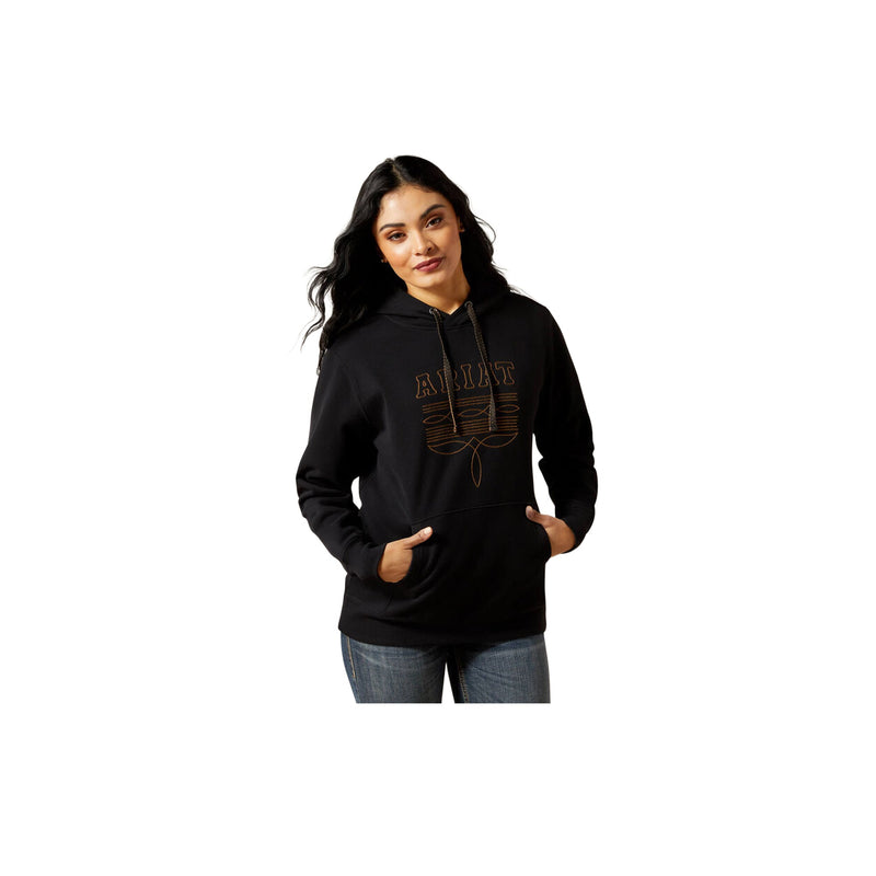Load image into Gallery viewer, Ariat Booted Logo Hoodie Front View
