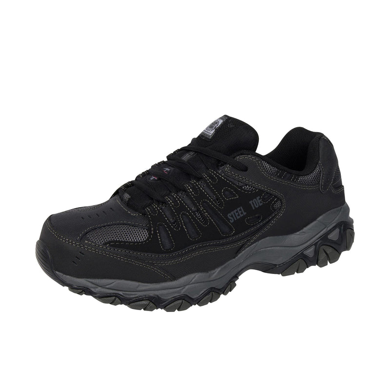 Load image into Gallery viewer, Skechers Cankton (Wide) Steel Toe Black/Charcoal
