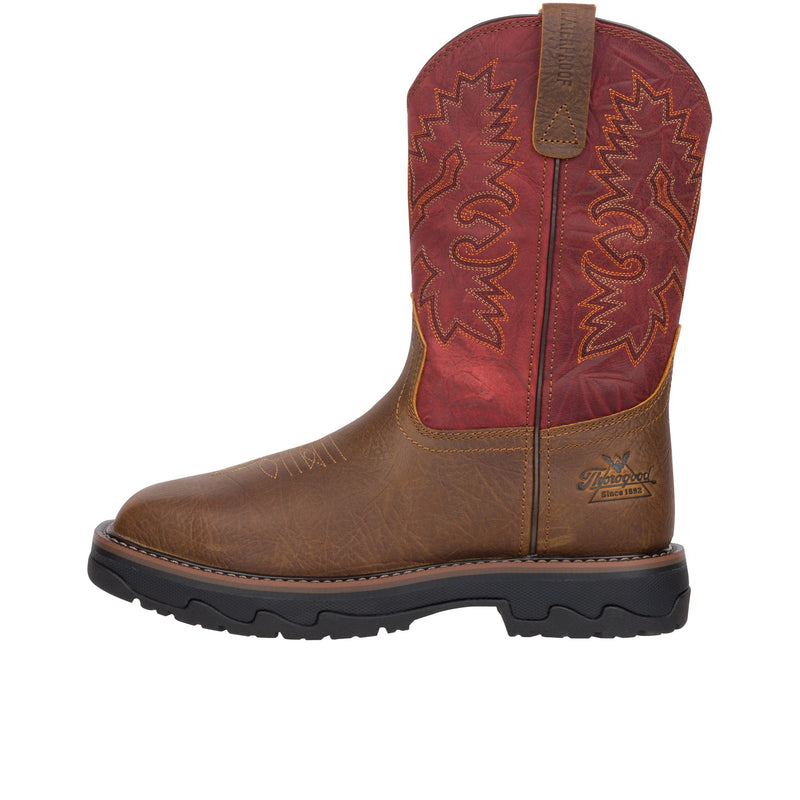 Load image into Gallery viewer, Thorogood Buffalo Ridge Square Toe Composite Toe Brown Scarlet
