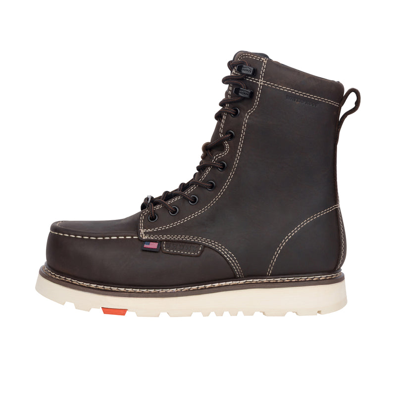 Load image into Gallery viewer, BRUNT The USA Marin 8 Inch Welted Waterproof (Comp Toe) Dark Brown
