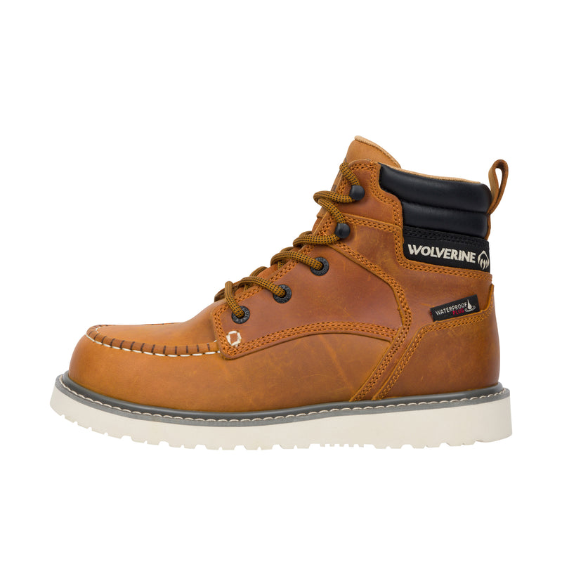 Load image into Gallery viewer, Wolverine Trade Wedge Moc Toe 6 Inch Steel Toe Wheat
