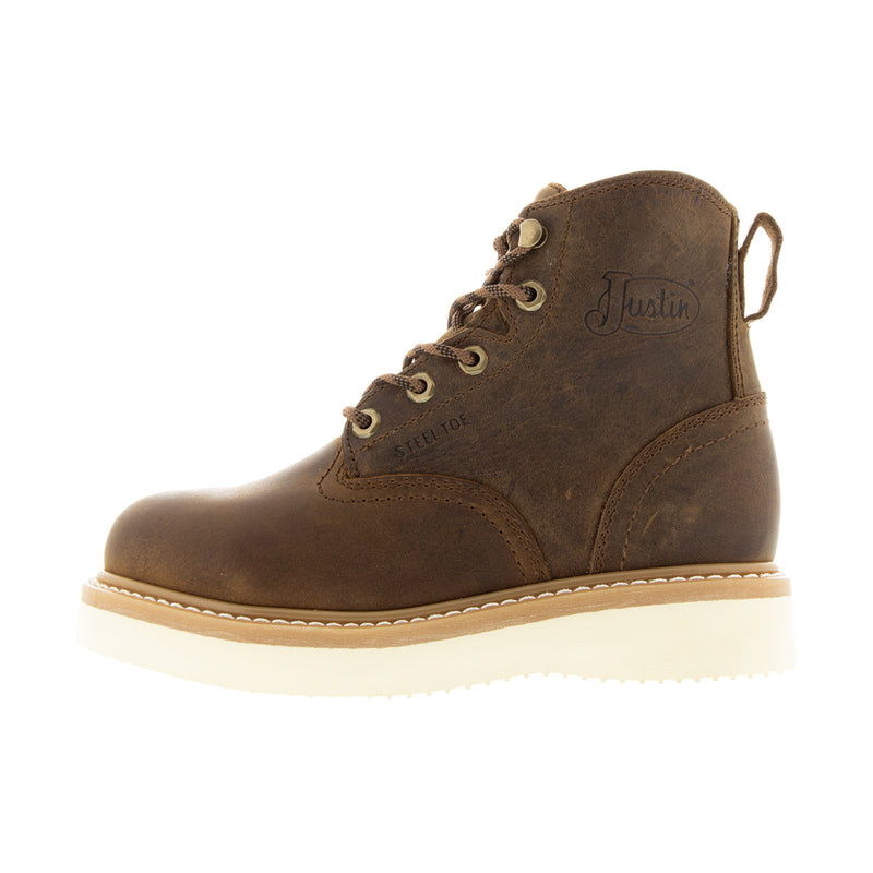 Load image into Gallery viewer, Justin Maxwell 6 Inch Wedge Steel Toe Left Profile
