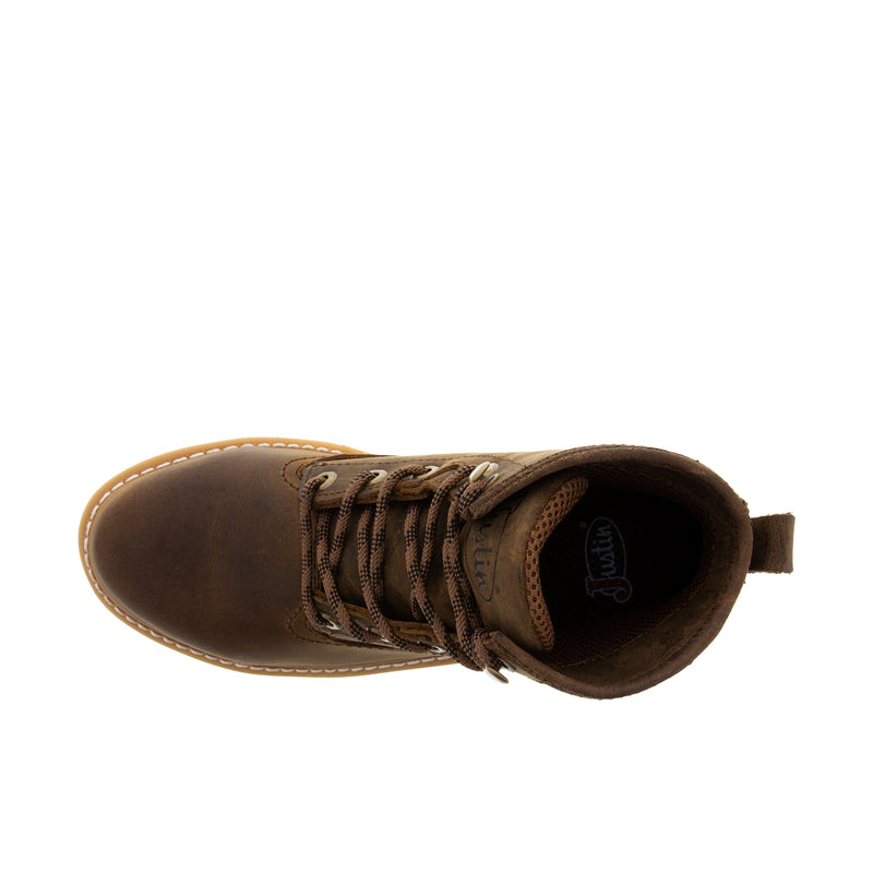 Load image into Gallery viewer, Justin Maxwell 6 Inch Wedge Steel Toe Top View
