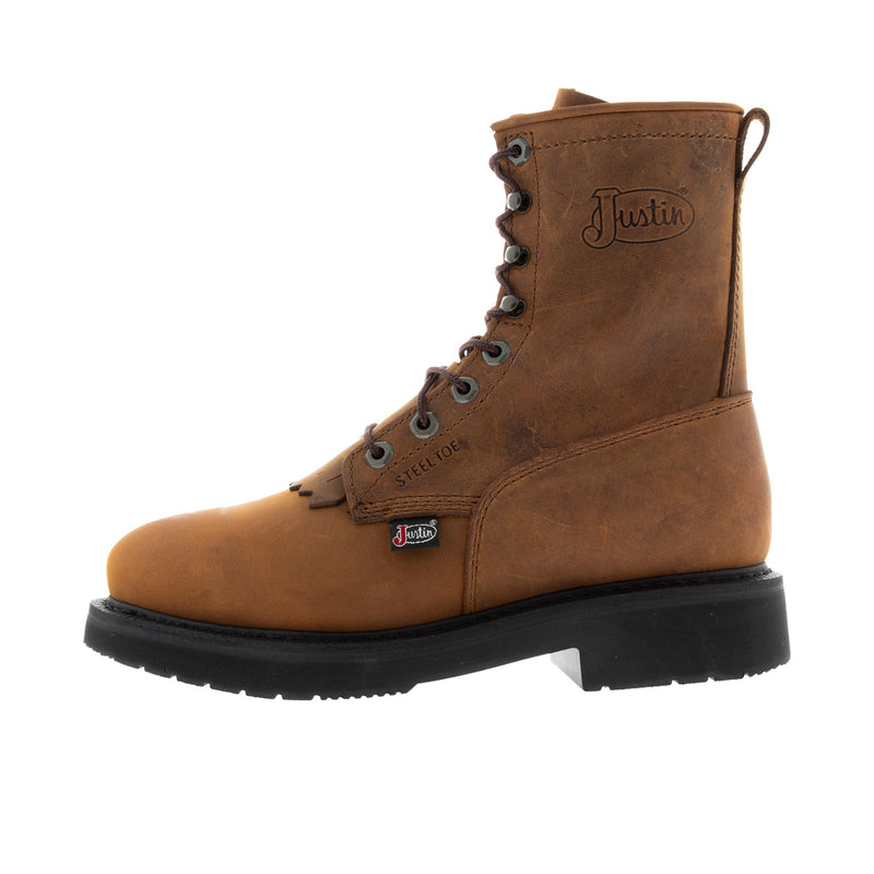 Load image into Gallery viewer, Justin Livestock 8 Inch Steel Toe Left Profile

