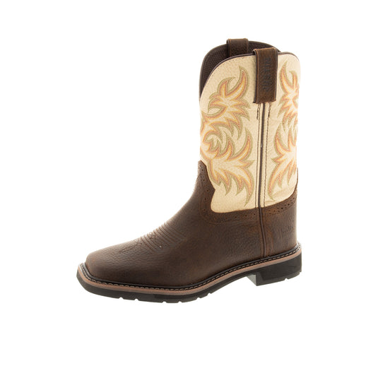 Justin Driller 11 Inch Square Toe Wellington Soft Toe Left Angle View