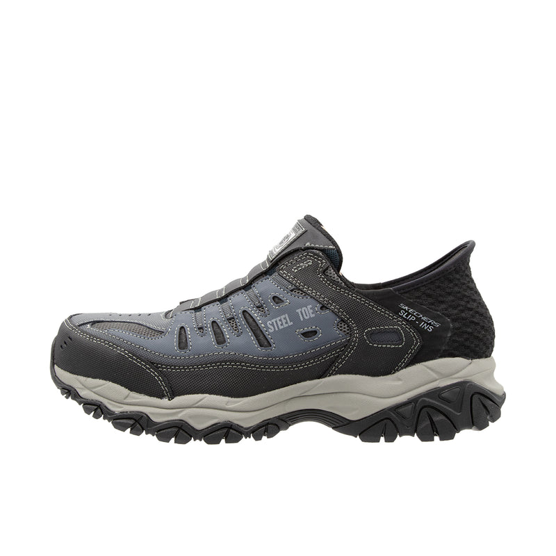 Load image into Gallery viewer, Skechers Slip Ins~Cankton~Faison Steel Toe Left Profile
