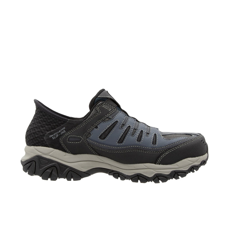 Load image into Gallery viewer, Skechers Slip Ins- Cankton - Faison Steel Toe Navy/Gray
