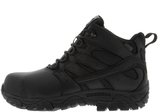 Merrell Work Moab 2 Mid Tactical Response Work Boot Composite Toe Black