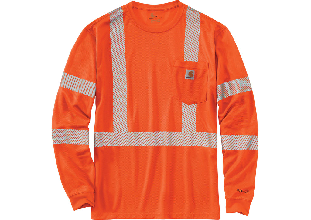 Carhartt High Visibility Long-Sleeve Class 3 T-Shirt Brite Orange