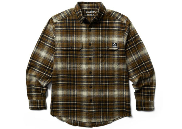 Wolverine Glacier Long Sleeve Flannel Shirt Chestnut Plaid